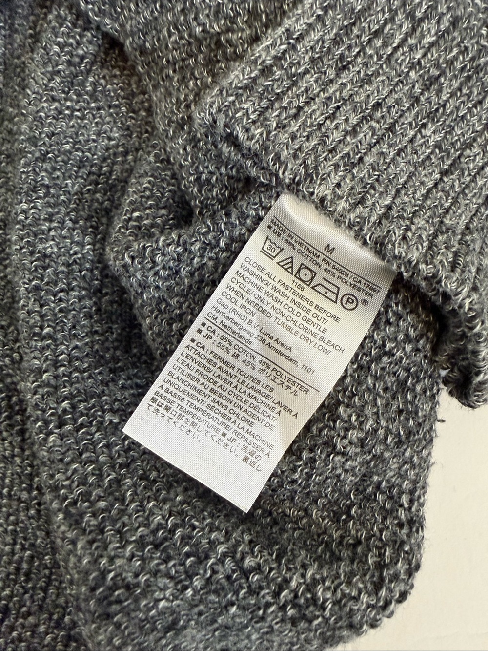 NWOT | Banana Republic Charcoal Men's Seed Stitch Merino Wool Polo | Medium - Picture 11 of 13